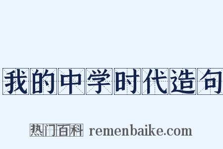 我的中学时代造句是什么意思的图片